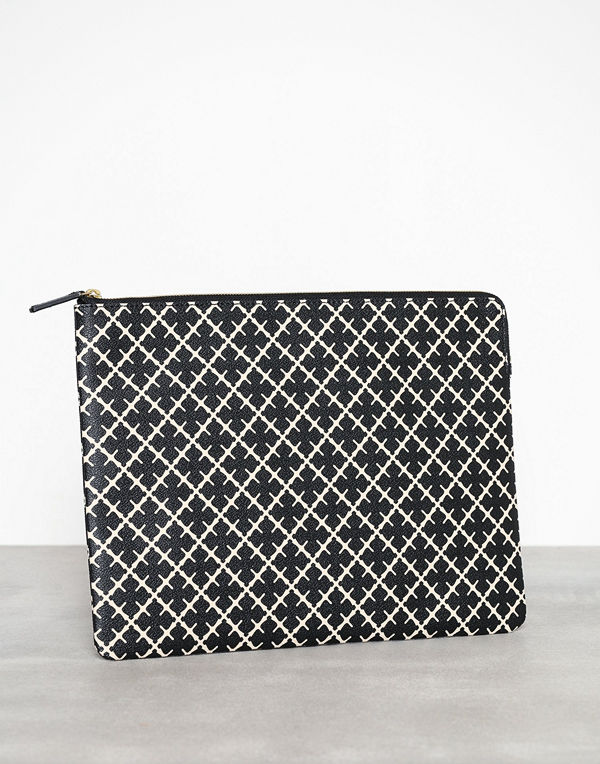 By Malene Birger svart mönstrad datorväska Ivy Laptop/PUR7001S91