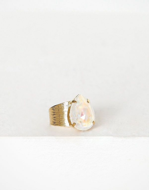 Caroline Svedbom Classic drop ring Vit