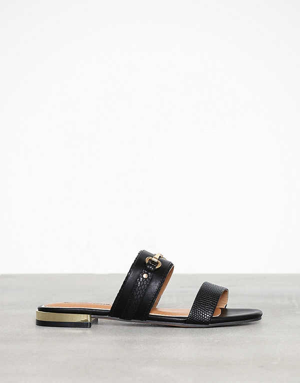 River Island Horsebite Trim Flat Mule