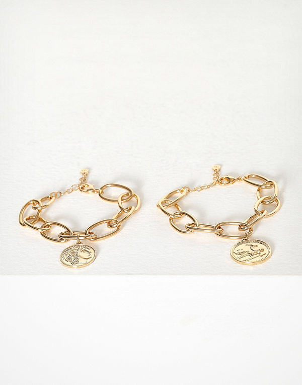River Island armband Bit Chunky Coin Layered