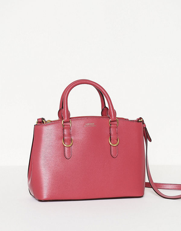 Lauren Ralph Lauren rosa axelväska Mini Zip Satchel