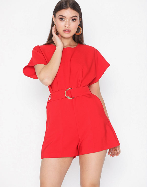 Closet Short Sleeve Belted Playsuit