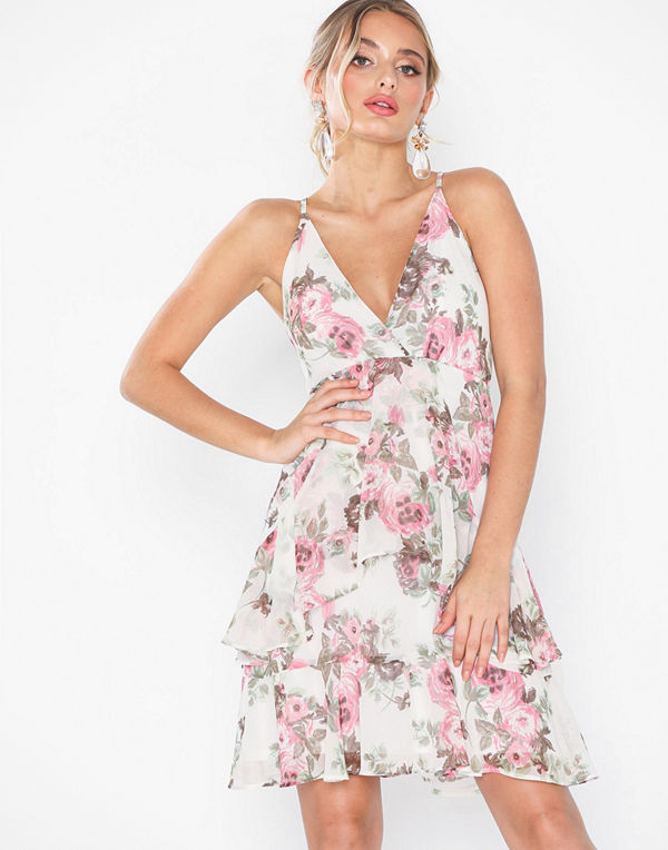 NLY Eve Flounce Bottom Frill Dress Blommig