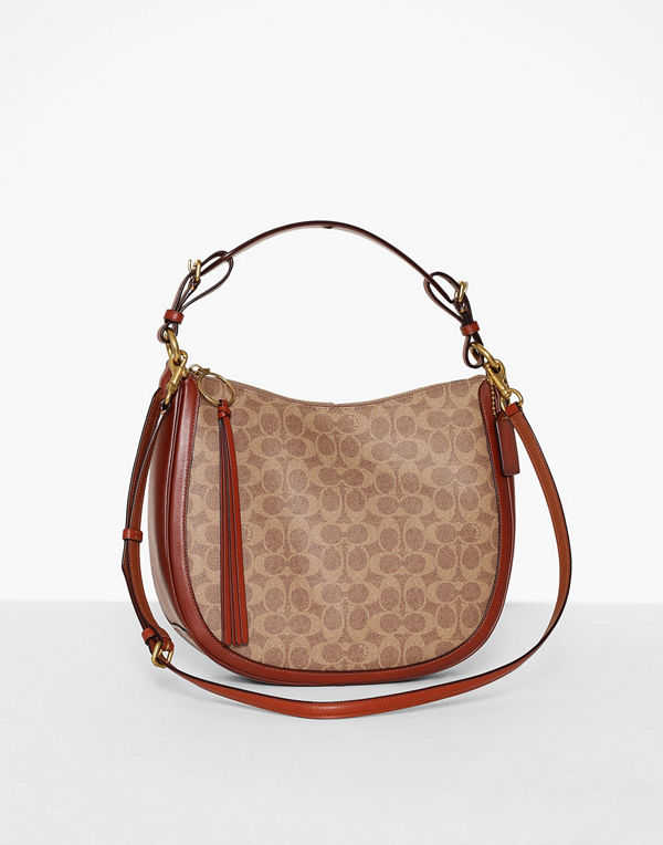 Coach axelväska Coated Canvas Signature Sutton Hobo