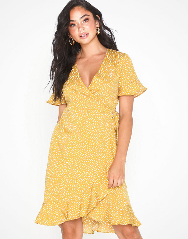 Vero Moda Vmhenna 2/4 Wrap Frill Dress Exp