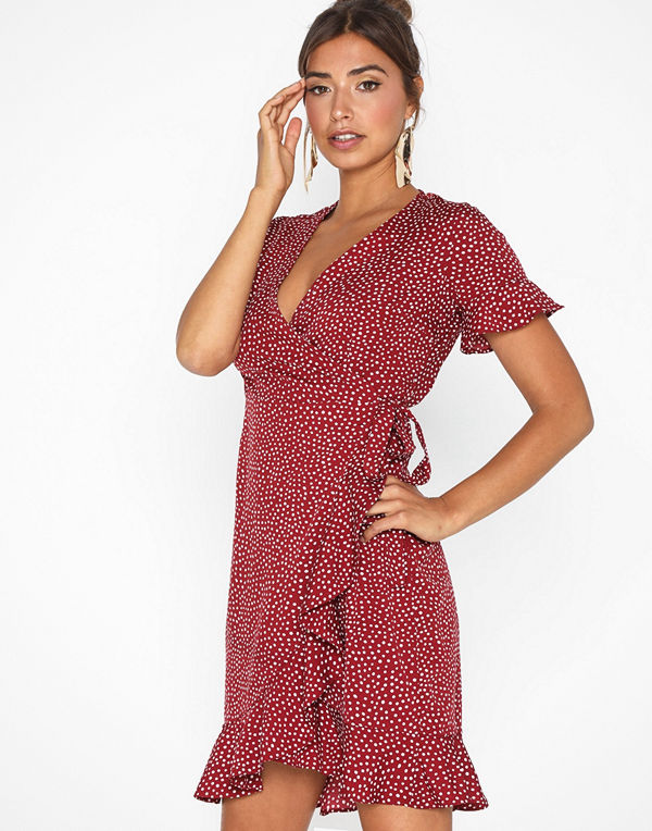 Vero Moda Vmhenna 2/4 Wrap Frill Dress Exp