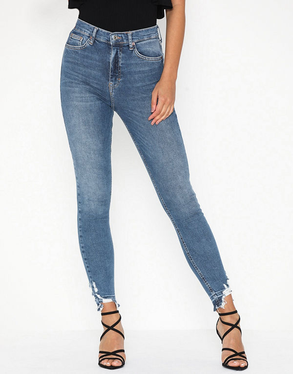 Topshop Mid Blue Ripped Jamie