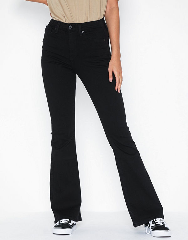 Topshop Black Jamie Flare Jeans
