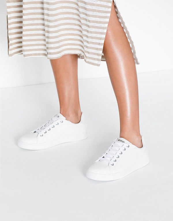 Topshop White Lace Up Trainers