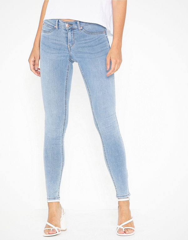Gina Tricot Skinny low waist superstretch jeans Ljus Blå