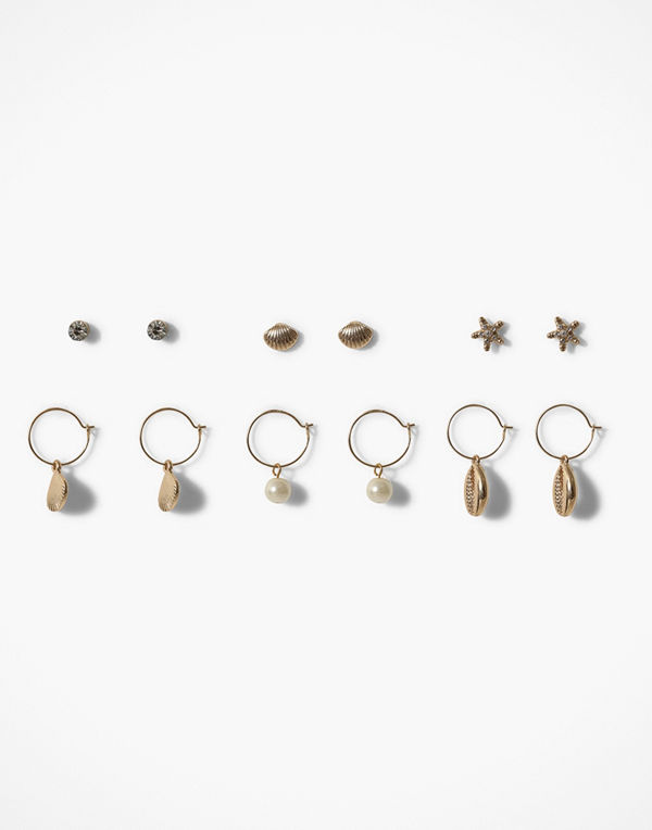 Missguided Jewelry örhängen Shell Multipack Earring