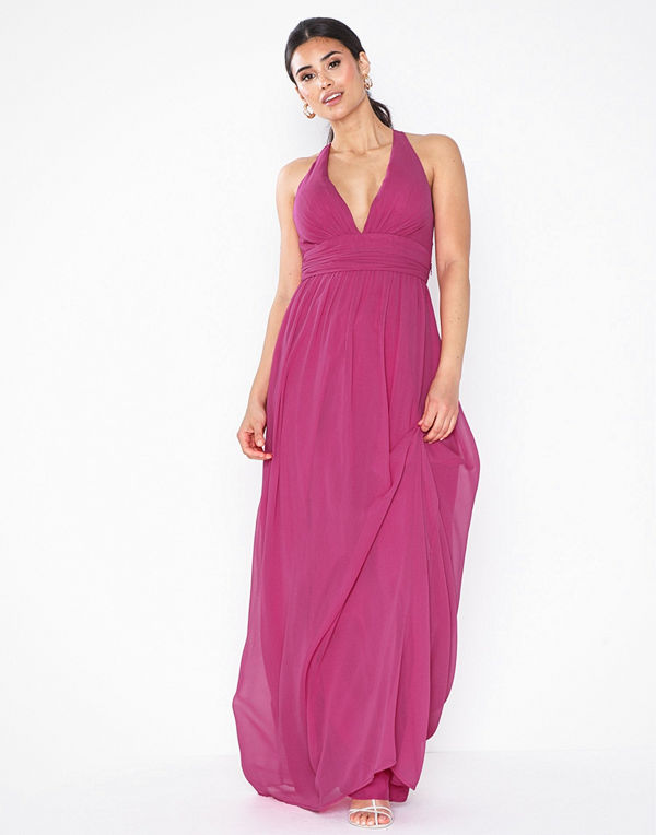 NLY Eve Empire Cross Back Dress Fuchsia