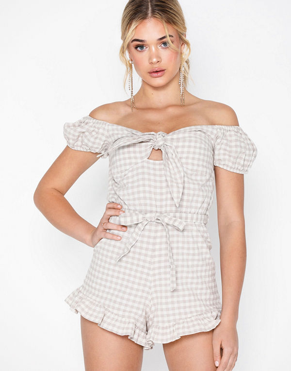 topshop gingham playsuit