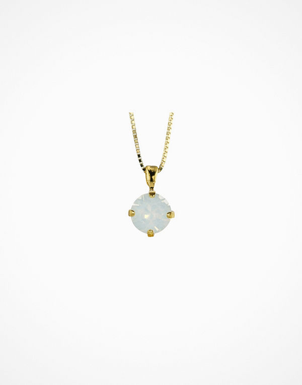 Caroline Svedbom halsband Classic Petite Necklace Vit