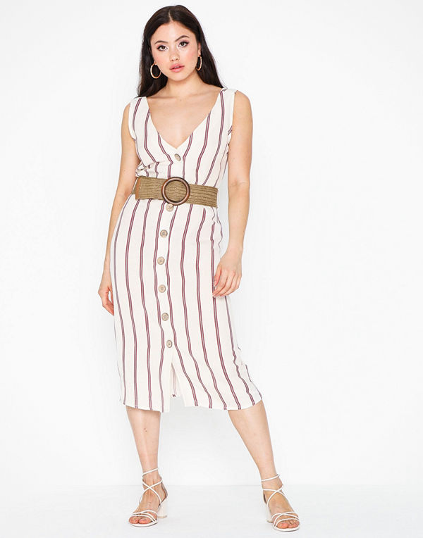 River Island Linen Waisted Dress