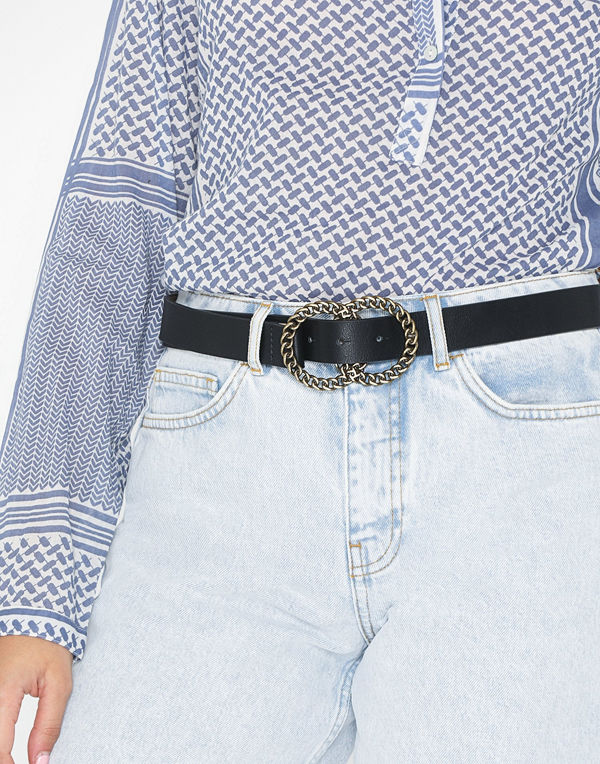 Missguided Twisted Double Ring Buckle Belt