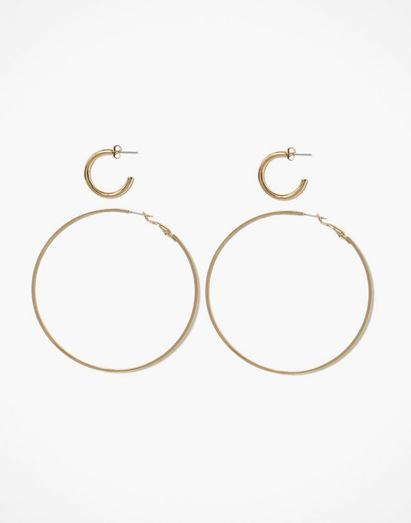 Pieces örhängen Pcemani Hoop Earrings 2-Pack