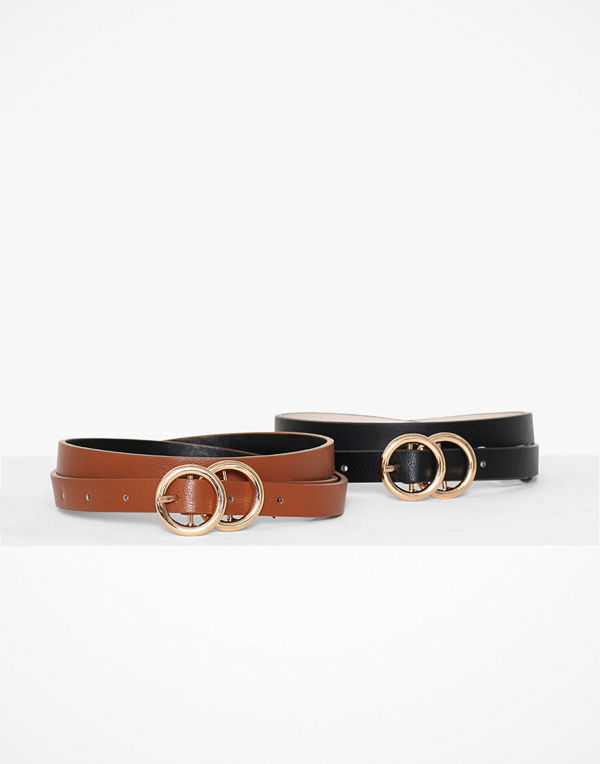 River Island Double Ring Belt 2-Pack