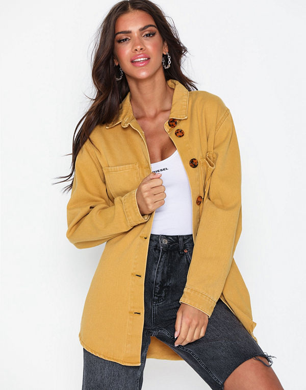 Missguided Tortoise Shell Denim Shirt