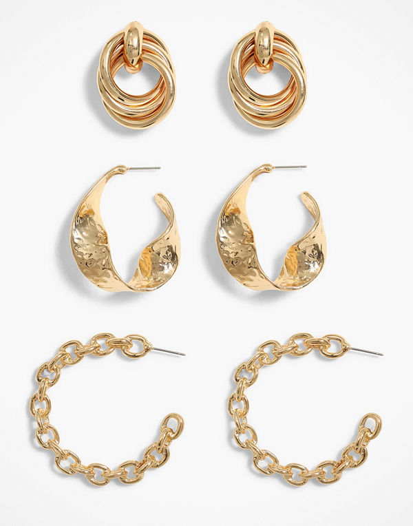 NLY Accessories svart smycke Ultimate Chunky Hoops
