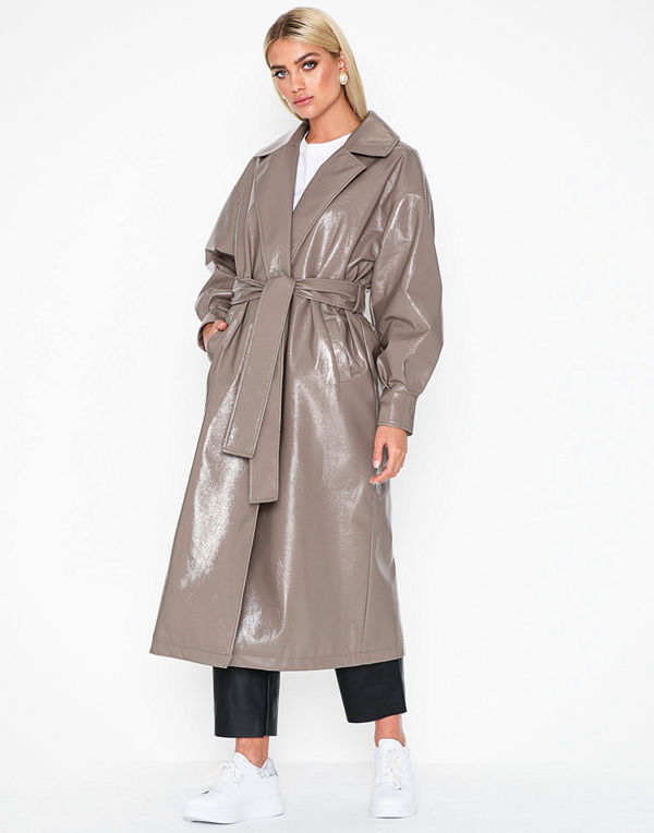 NLY Trend PU Wrap Coat