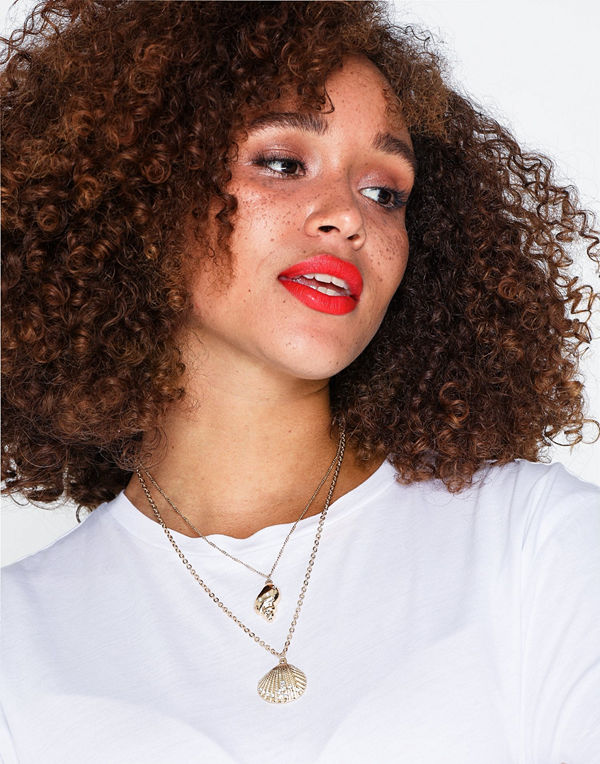 Freedom by Topshop halsband Metal Shell 2 Row