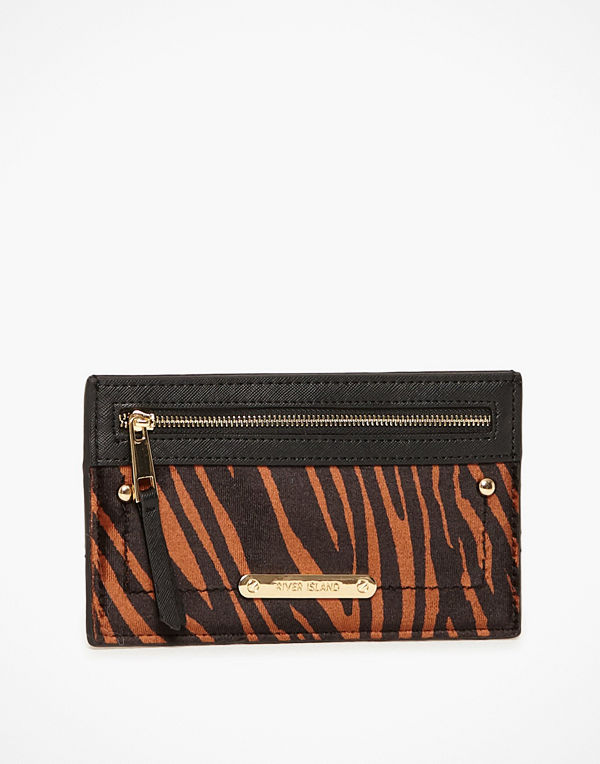 River Island mönstrad kuvertväska Animal Zip Pouch
