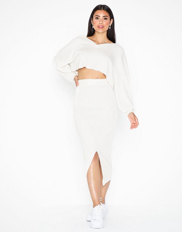 Missguided Tie Split Midi Skirt Co Ord