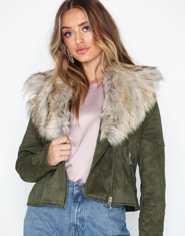 River Island Sudette PU Leather Biker