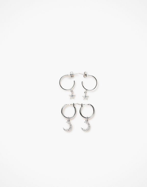 Pieces örhängen Pcamoona Hoop Earrings 2-Pack D2D