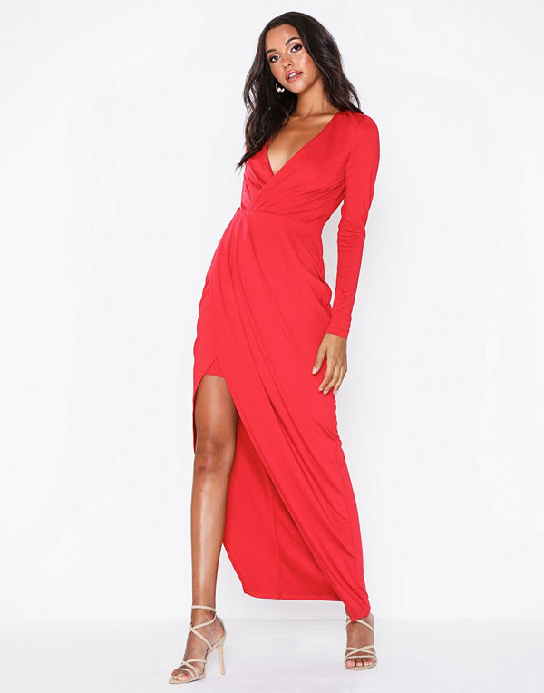 NLY Eve Drapy Wrap LS Gown