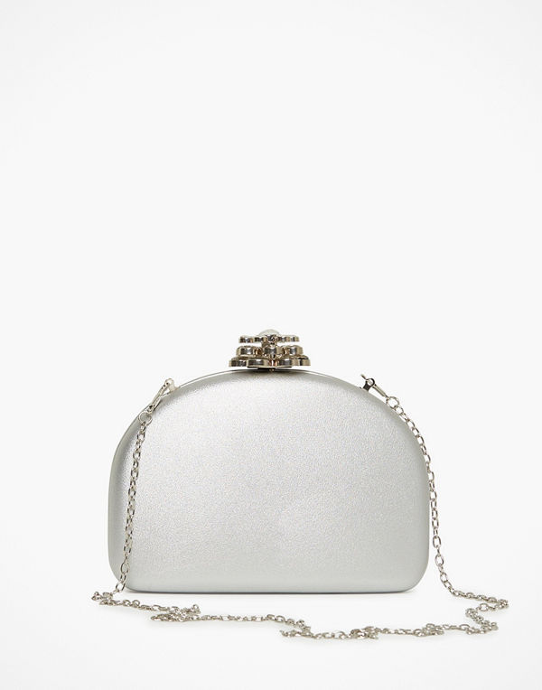 Glamorous vit axelväska Silver Purse