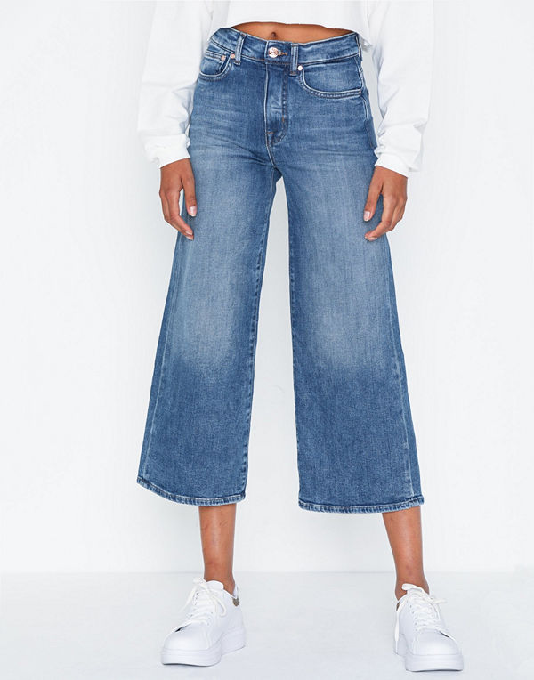 Only Onlmadison Hw Wide Crop Dnm Jeans R