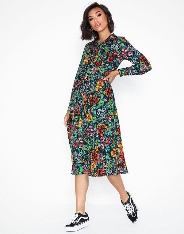 Only Onlreign L/S Long Shirtdress Wvn