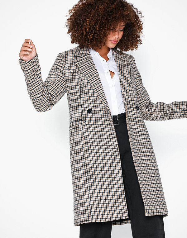 Vero Moda Vmcheck Rambla 3/4 Wool Jacket Boos