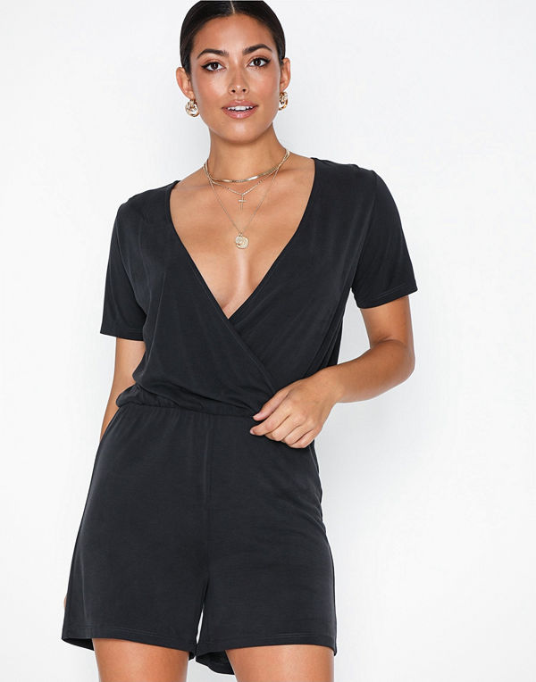 Pieces Pcceau Ss Wrap Playsuit