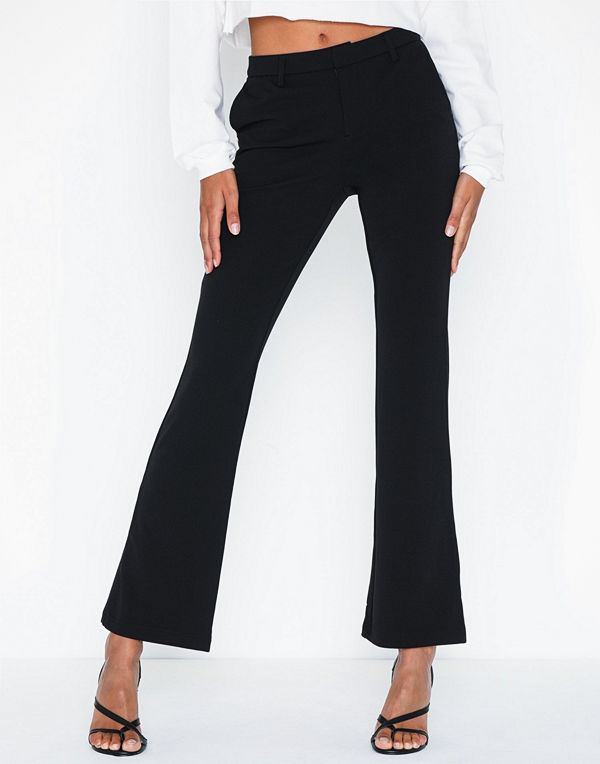 Only svarta byxor Onlrocky Mid Flared Pant Pnt Noos