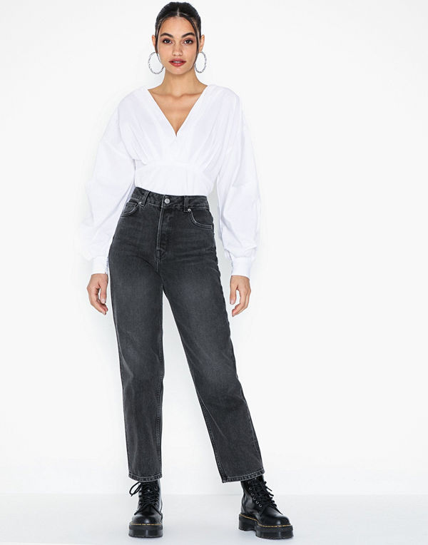 Selected Femme Slfkate Hw Straight Grey Ston Jea W