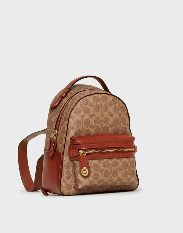 Coach beige mönstrad ryggsäck Sig Cmps Bckpck 23