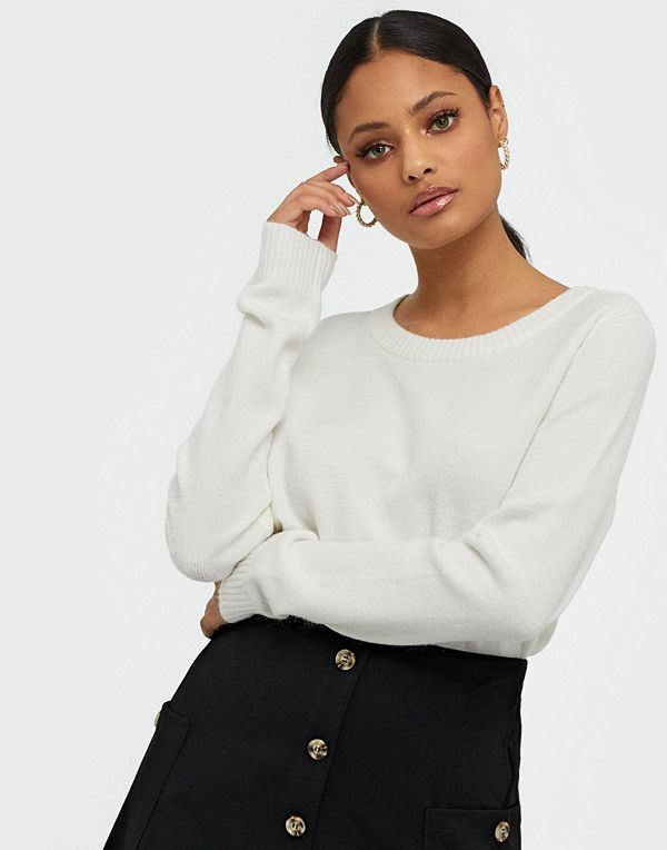 Vila Viril L/S O-Neck Knit Top-Noos