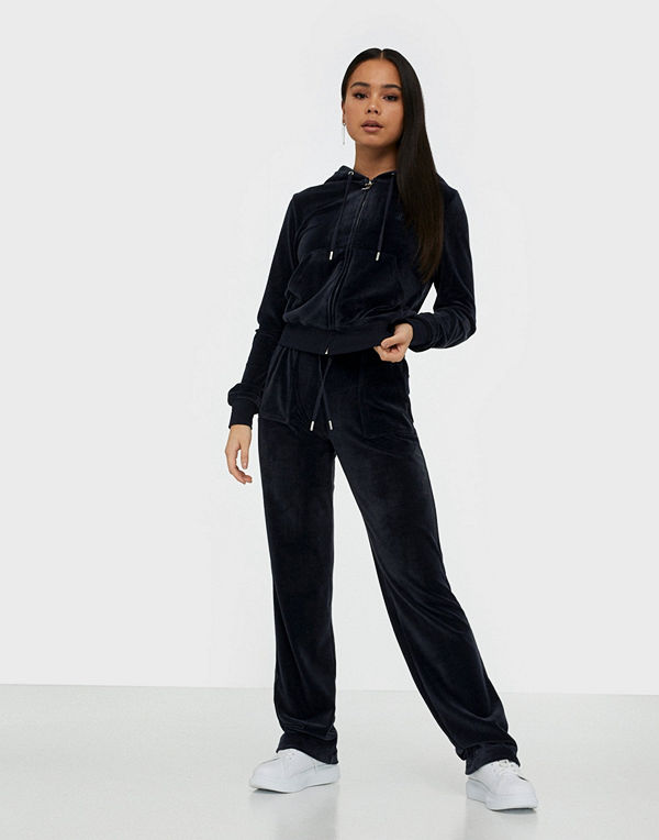 Juicy Couture svarta byxor Del Ray Classic Velour Pant