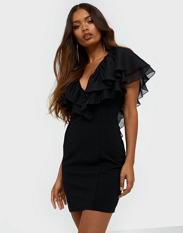 NLY Trend Perfect Flounce Dress Festklänningar online Köp NLY Trend Love Dress Svart | Klänningar