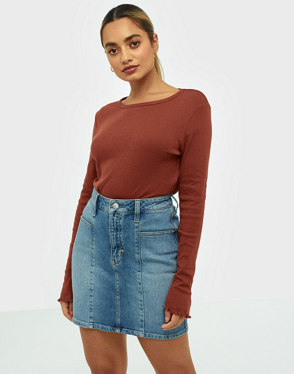 Calvin Klein Jeans Seamed High Rise Mini Skirt