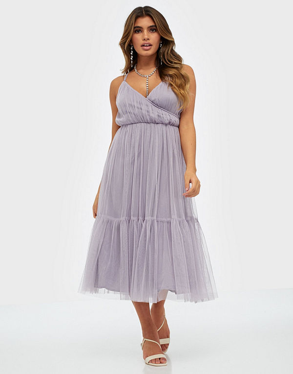 Anaya Cami Wrap Bodice Midi Dress