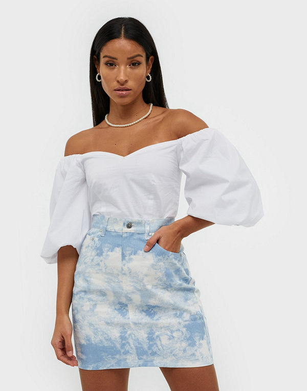 NLY Trend Mini Denim Skirt Mönstrad
