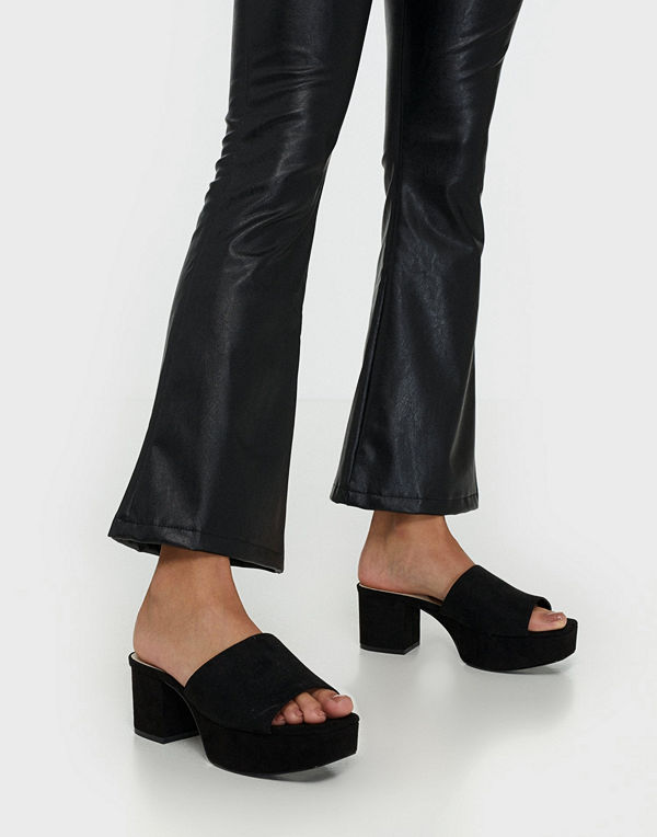 NLY Shoes Low Platform Mule Svart
