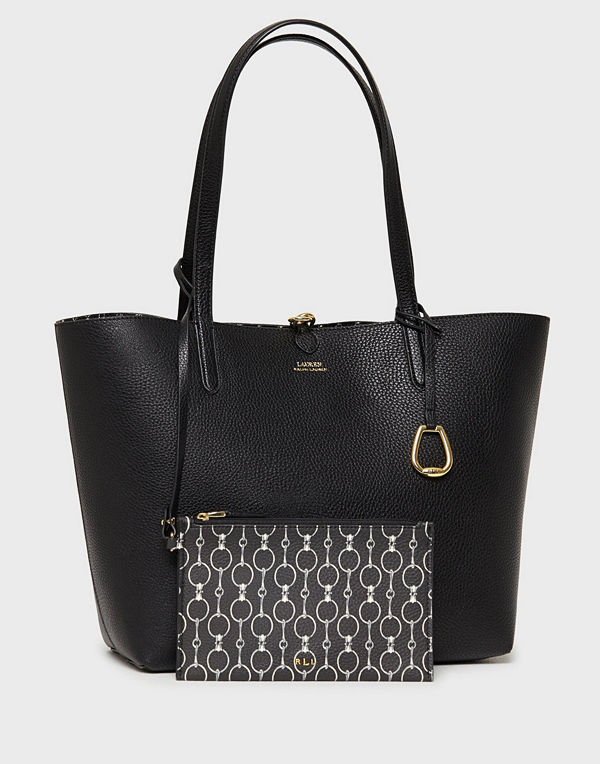 Lauren Ralph Lauren svart axelväska Rvrsble Tote-Tote-Medium