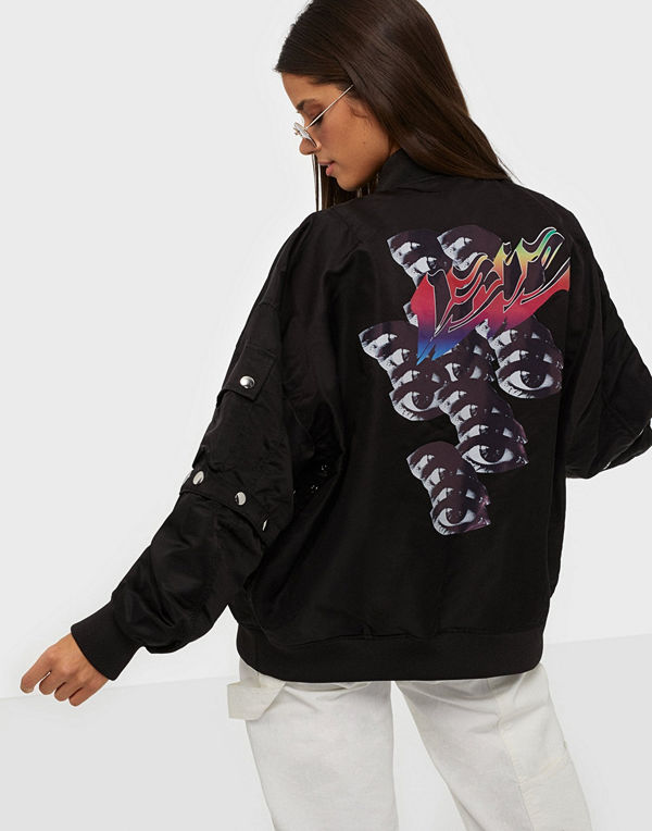 Diesel svart bomberjacka med tryck G-Rams Jacket