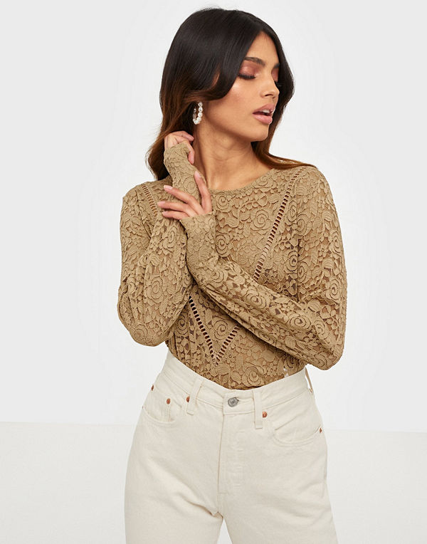 Jacqueline de Yong Jdychuck L/S Lace Top Jrs Exp