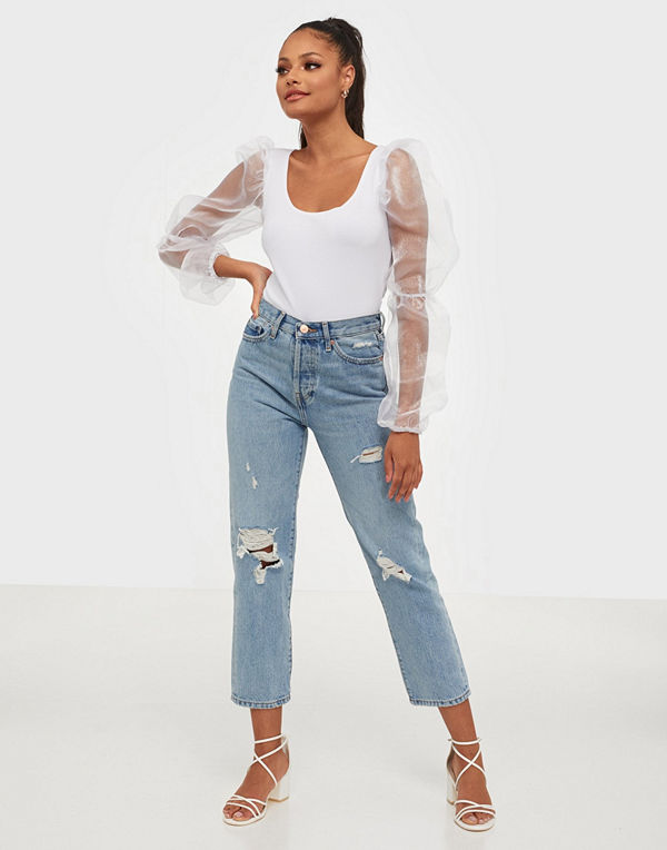 Only Onlfine High Rise Straight Leg Crop